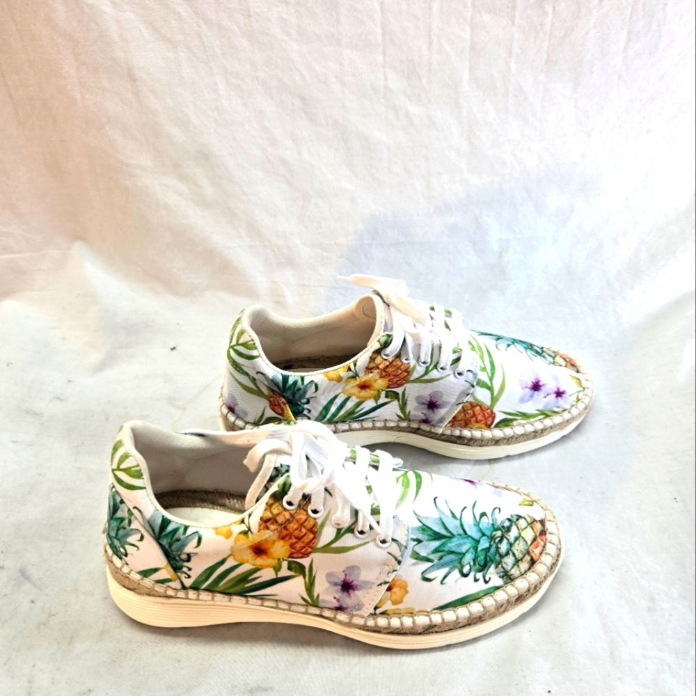 FREE PEOPLE Women’s 39 Jackson Floral Tropical Print Espadrilles Sneakers Shoes - Picture 2 of 7